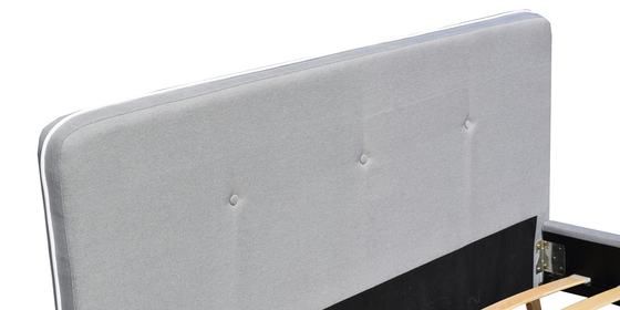 Kundengebundener Kinderpolsterbett-Knopf heftete sich mit Gewebe helles Grey Easy Assemble durch