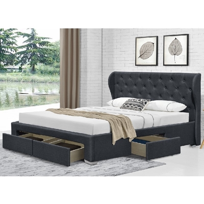 Sperrholz-Leinen-Gewebe beflügelte Osmane-Speicher-Bett-doppelte Größe