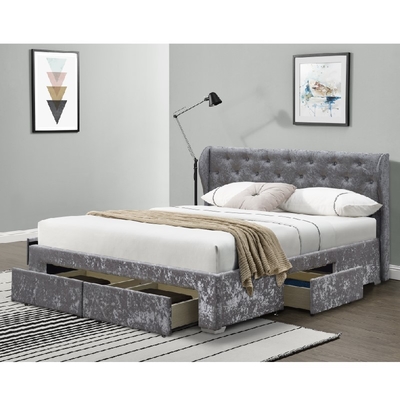Sperrholz-Leinen-Gewebe beflügelte Osmane-Speicher-Bett-doppelte Größe