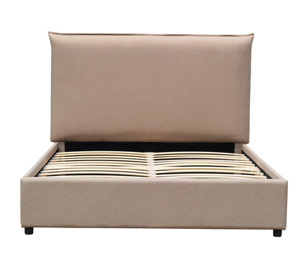 Hellbrauner Bett-Rahmen-Leinenkönig Europen Style Modern polsterte Plattform-Bett