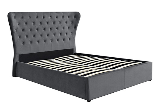 Hohe Kopfende-büscheliges Samt-Speicher-Bett
