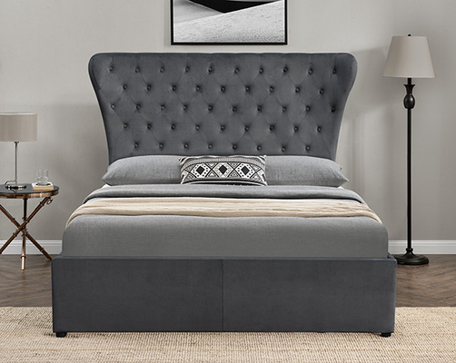 Hohe Kopfende-büscheliges Samt-Speicher-Bett