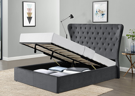 Hohe Kopfende-büscheliges Samt-Speicher-Bett
