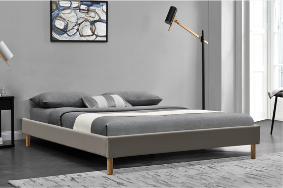 Zeitgenössisches Leder 140x190Cm König-Upholstered Platform Bed König-Assemble PU