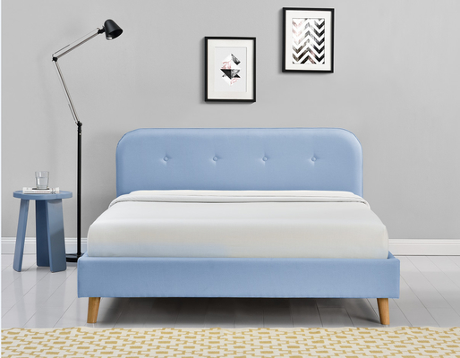 ODM heftete sich gepolstertes Königin-Plattform-Bett modernes einfaches 140x200Cm durch