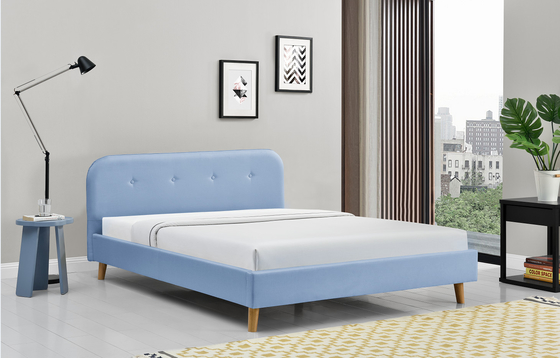 ODM heftete sich gepolstertes Königin-Plattform-Bett modernes einfaches 140x200Cm durch