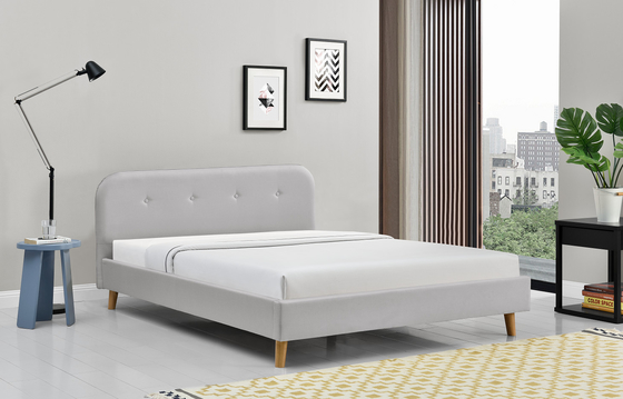 ODM heftete sich gepolstertes Königin-Plattform-Bett modernes einfaches 140x200Cm durch