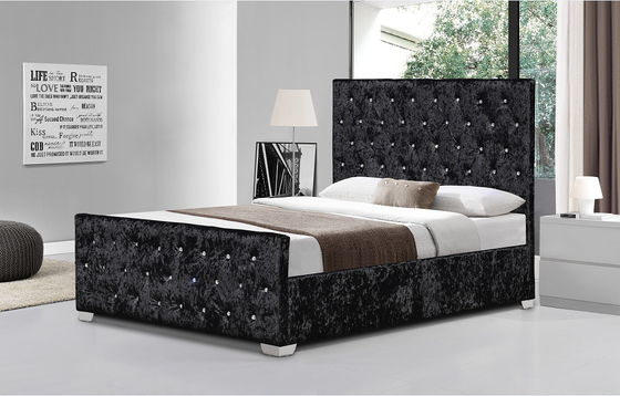 BSCI-Polsterbett-Rahmen mit Diamond Headboard European Style Customized