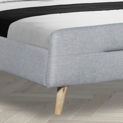 Trapezoide Kopfende-Leinengewebe-Bett