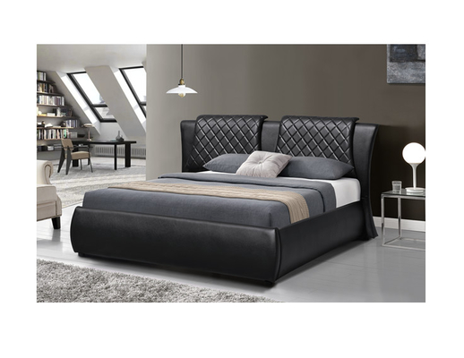 Sperrholz Bendwood-Doppeltes Faux-ledernes Bett mit Speicher-CER Bescheinigung
