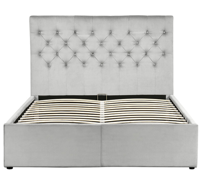 Polsterbett-Rahmen König-Size Platform Tufted mit Knopf-Kopfende