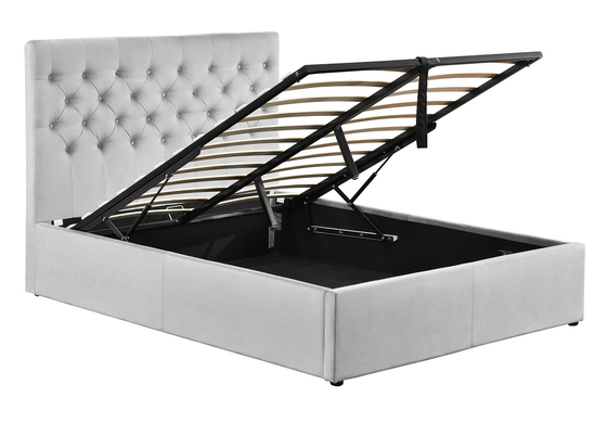 Polsterbett-Rahmen König-Size Platform Tufted mit Knopf-Kopfende