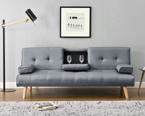Mehrfunktionaler gelber Samt Sofabed