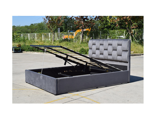 Gewebe-Zwillings-Größe gepolsterter Leinenbedframe mit Gasheber