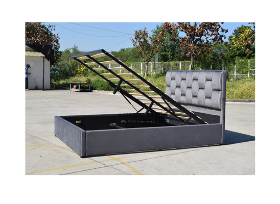 Gewebe-Zwillings-Größe gepolsterter Leinenbedframe mit Gasheber