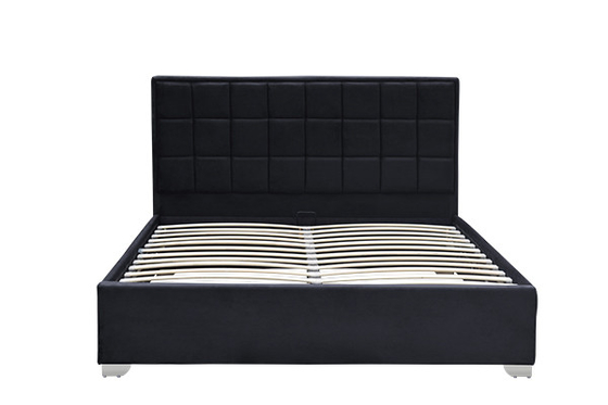 Horwood-Schwarz-Samt-Würfel-Gasheber-Speicher-Bett-Rahmen