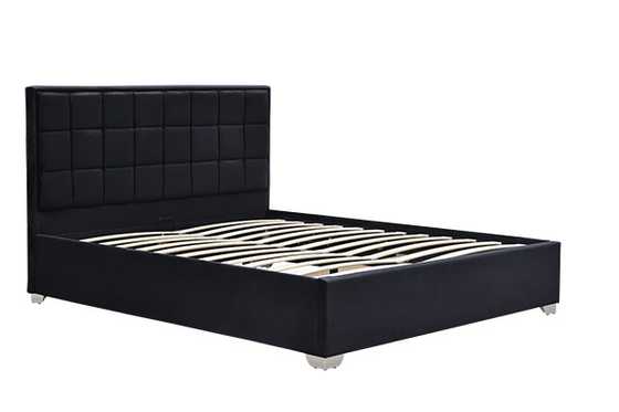 Horwood-Schwarz-Samt-Würfel-Gasheber-Speicher-Bett-Rahmen