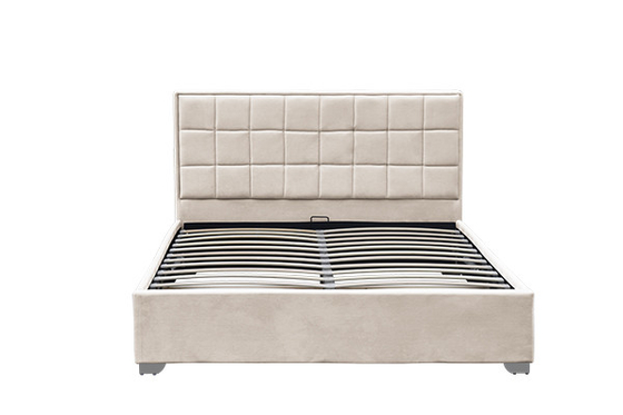 Samt-Osmane-Speicher-Bett Horwood gestalten beige 120x200cm 140x200cm 160x200cm 180x200cm